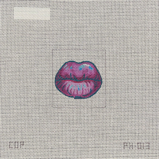 Purple Lips Phone Wallet Size