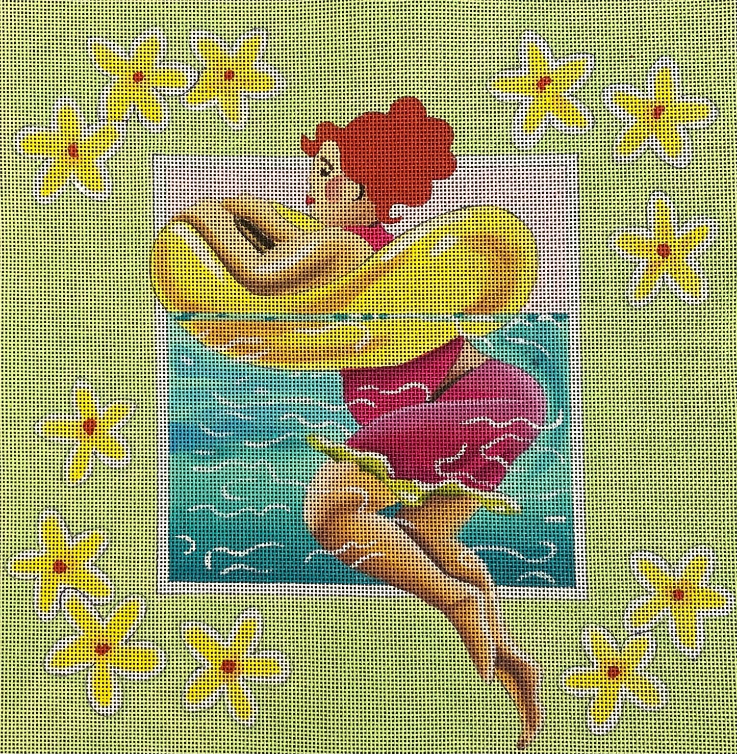 Redhead with Yellow Float