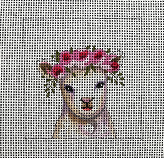 Baby Lamb with Flower Crown