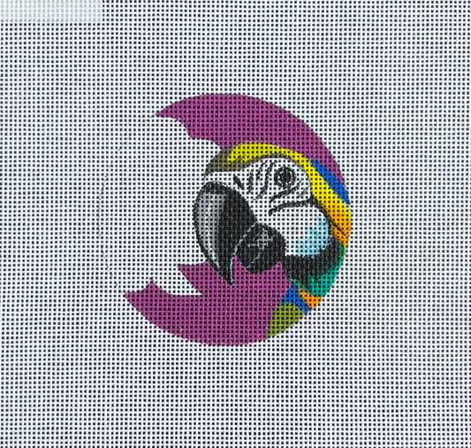 Parrot with Text Bubble Round