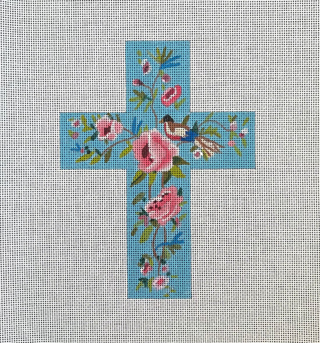 Floral with Bird Cross