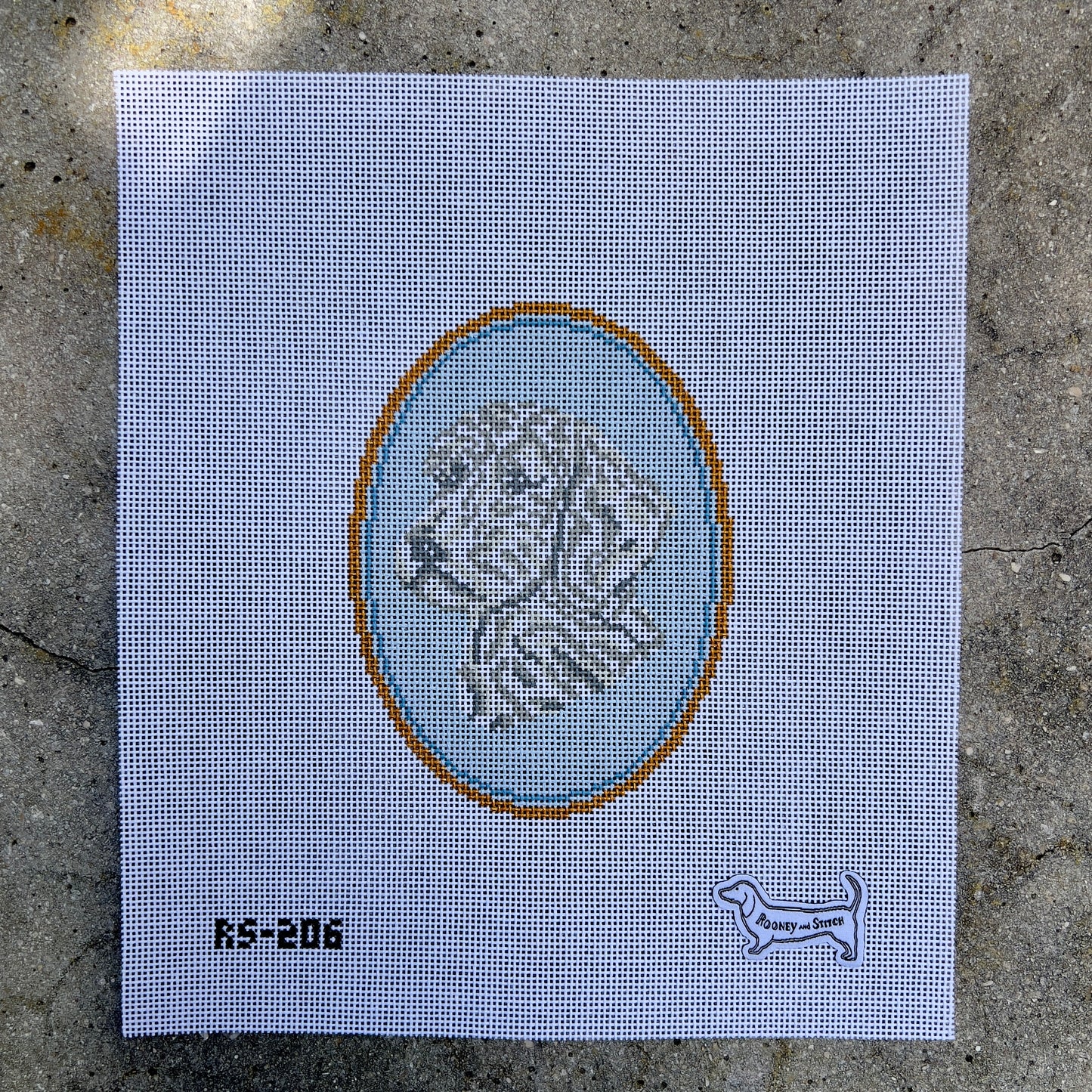 White Doodle Portrait