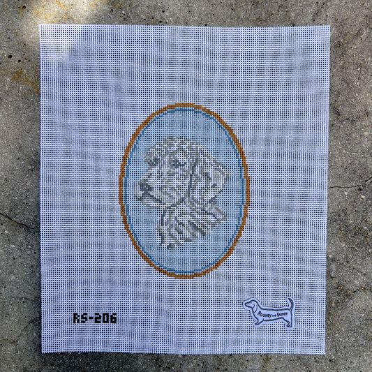 White Doodle Portrait