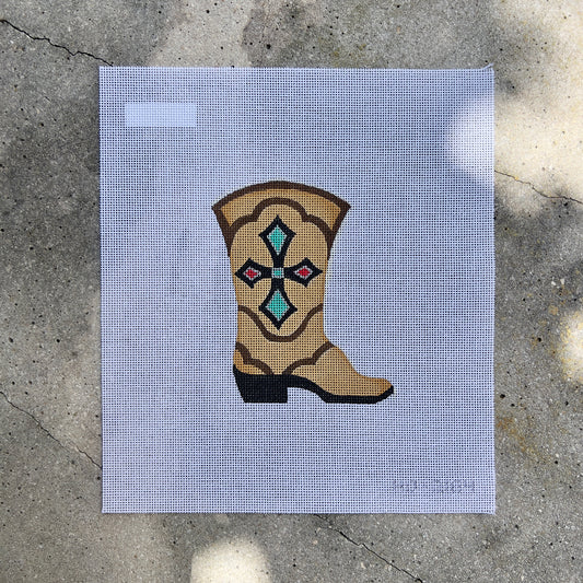 Tan and Brown Cowboy Boot