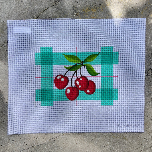 Cherries on Plaid