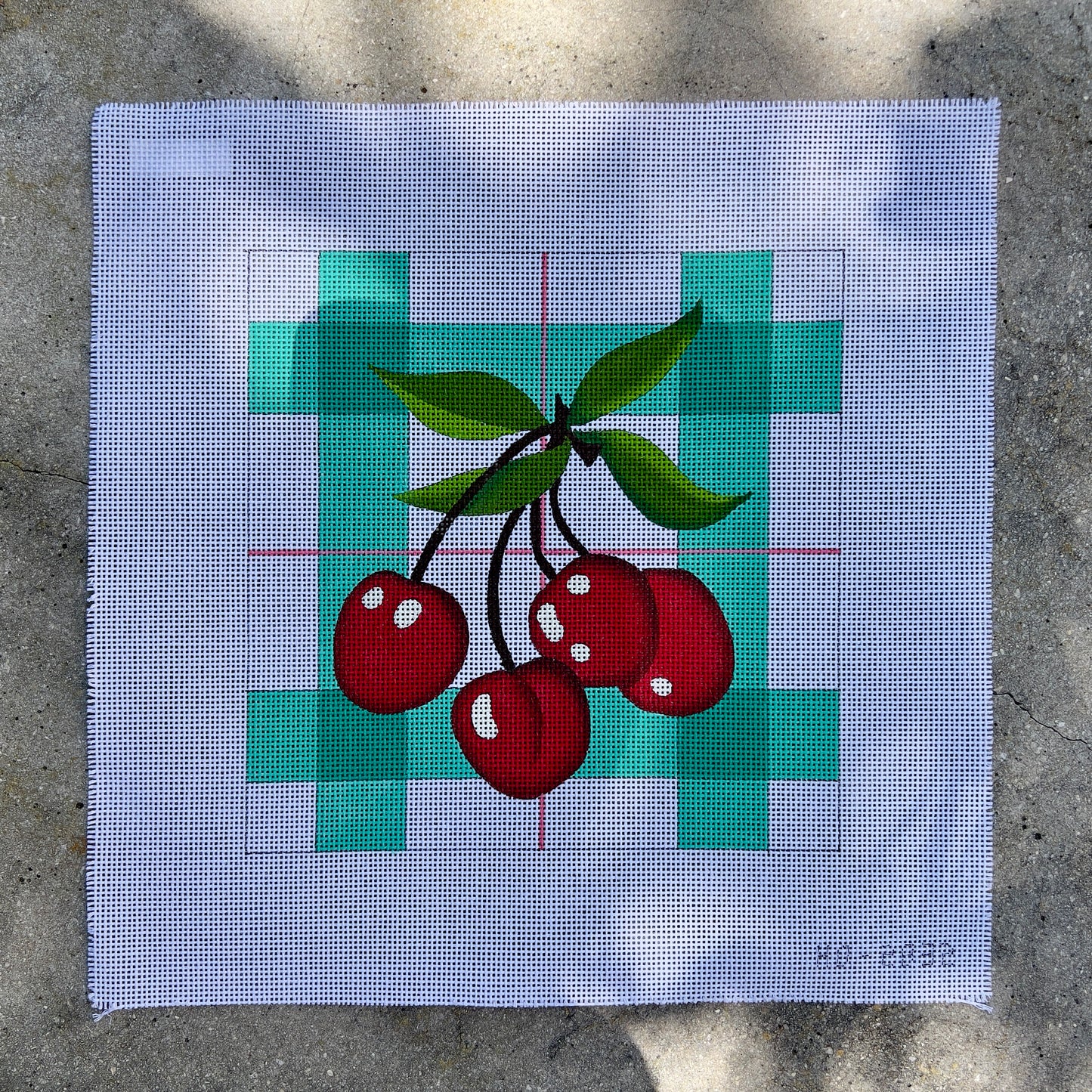 Cherries on Plaid