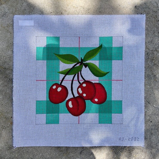 Cherries on Plaid