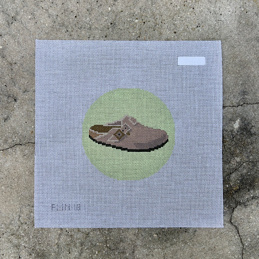 Slip On Cork Shoe on Green 4" Round