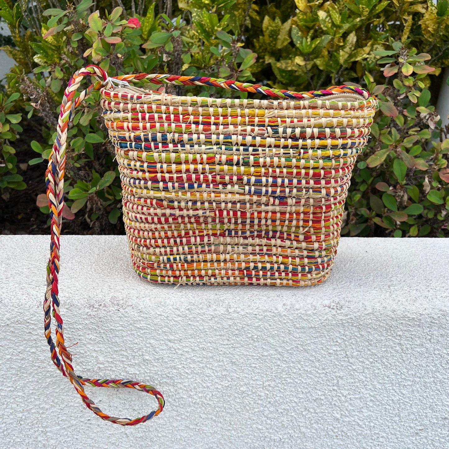 Barbados Crochet Straw Crossbody