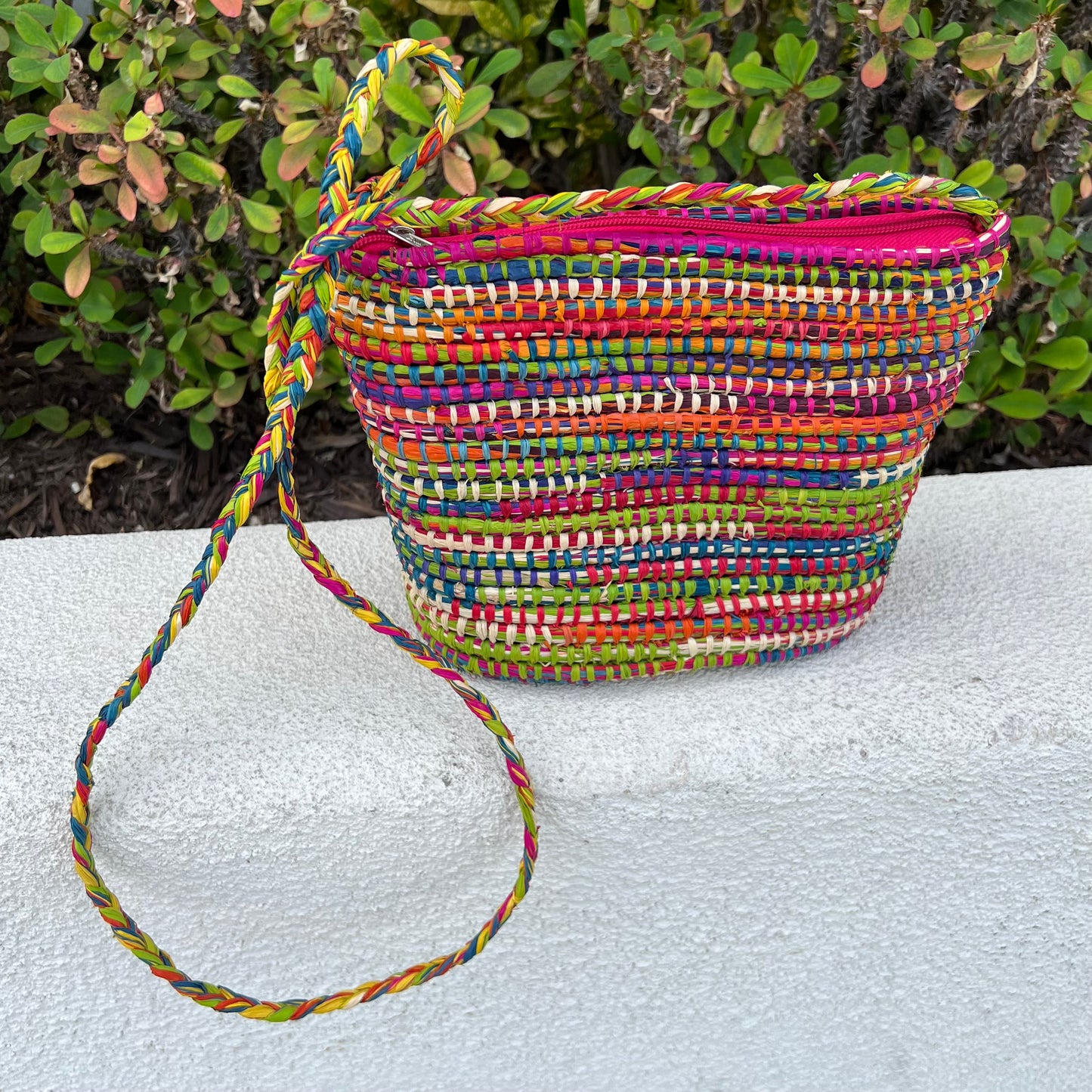 Barbados Crochet Straw Crossbody