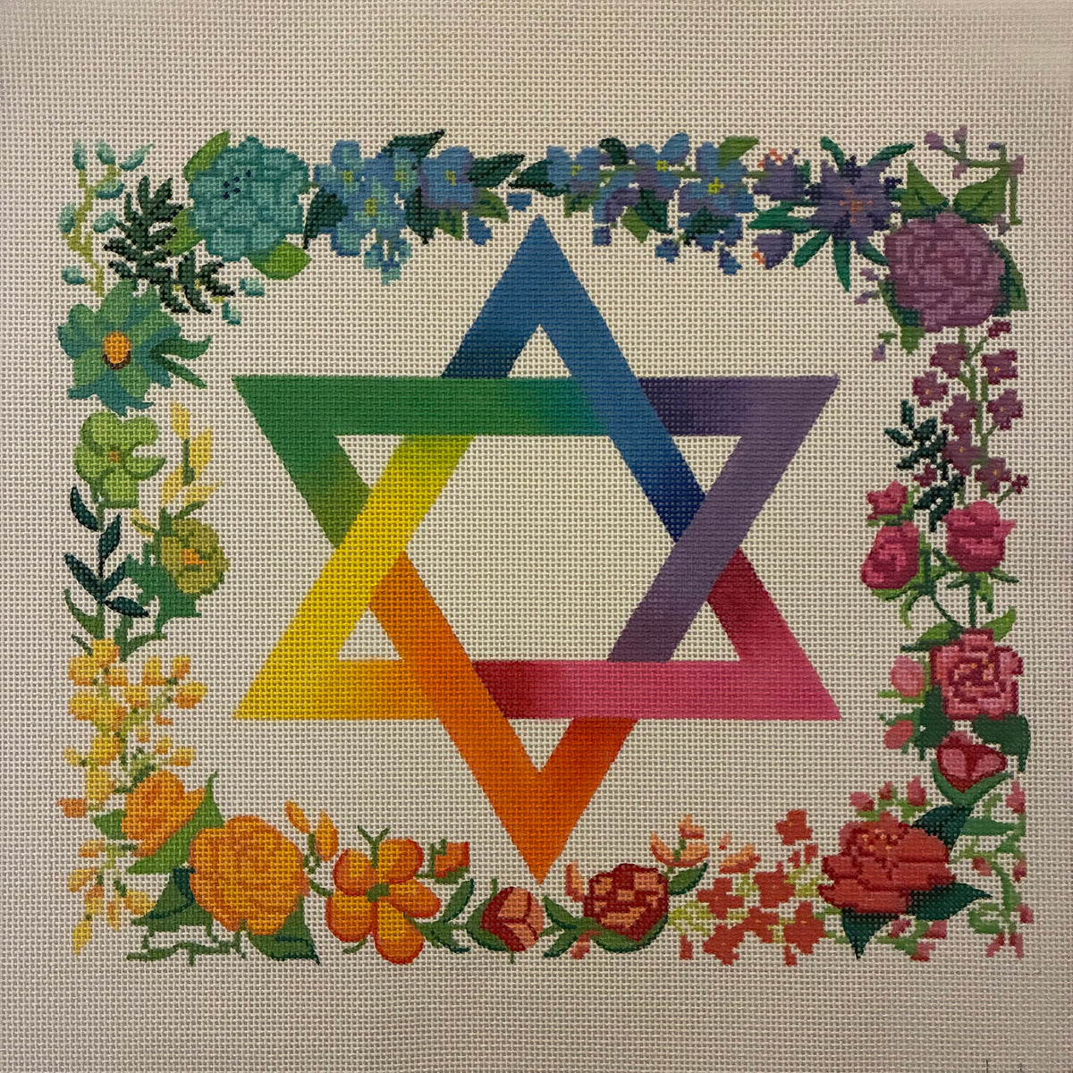 Rainbow Floral Star Tallis Bag