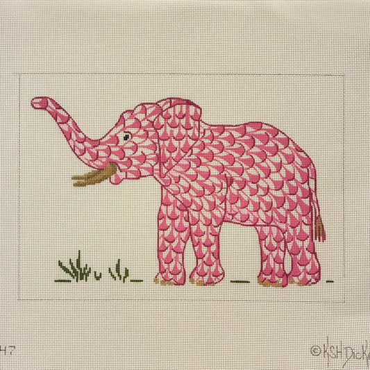 Herend Inspired Fishnet Elephant