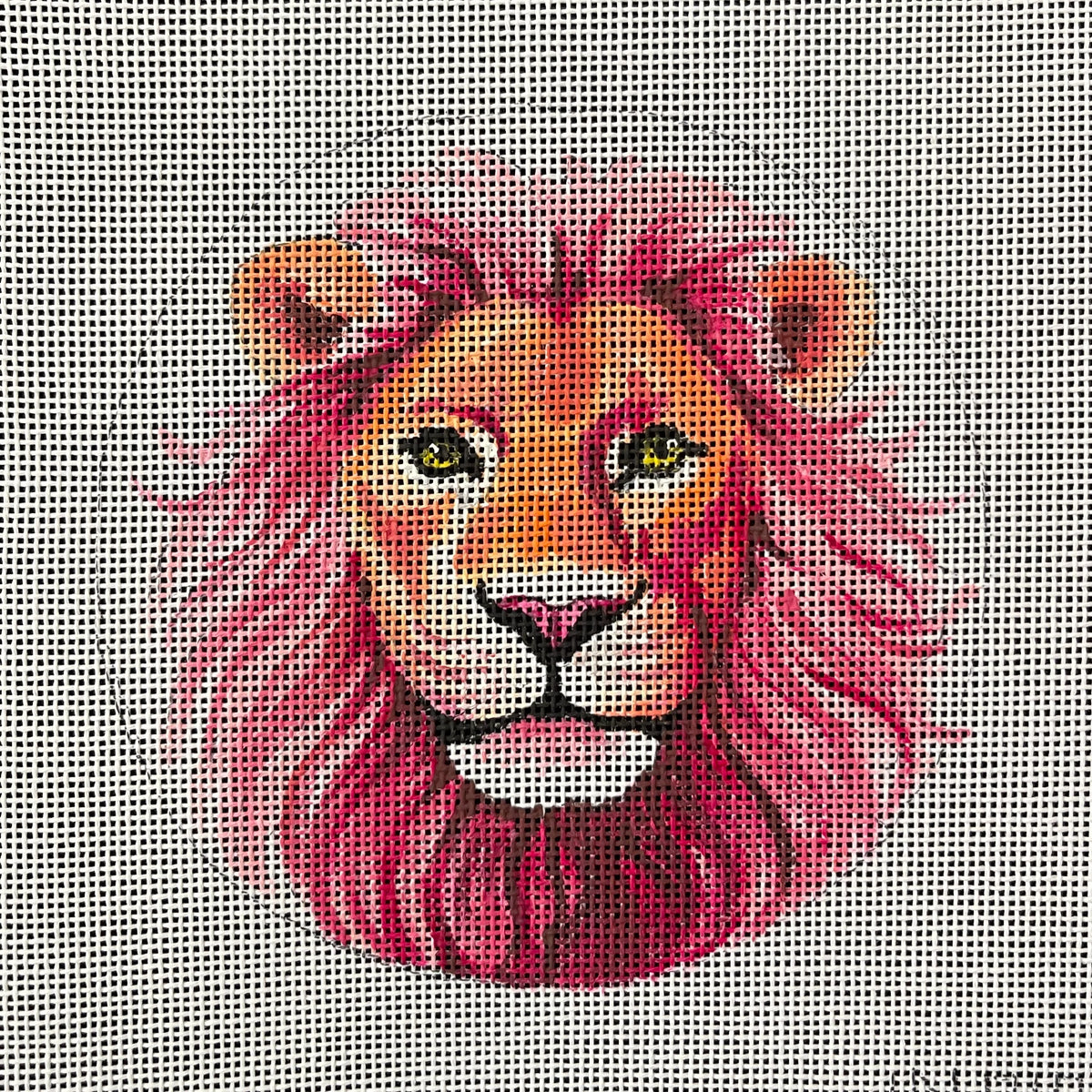 Pink Mane Lion 5" Round