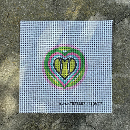 Tennis Ball Heart Round