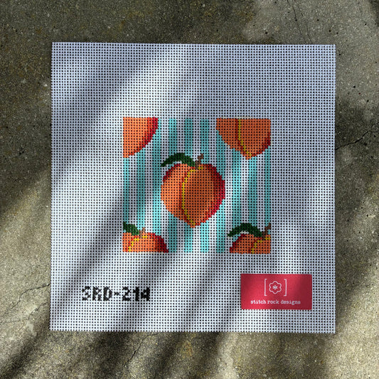 Peach on Stripes