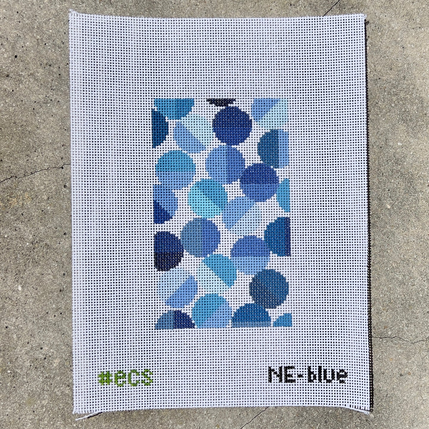 Blue Circle Eyeglass Case