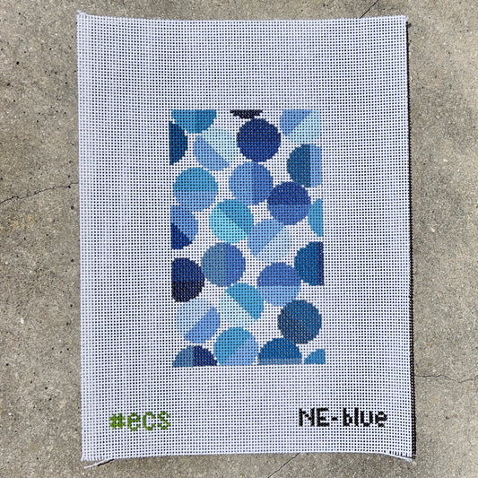 Blue Circle Eyeglass Case