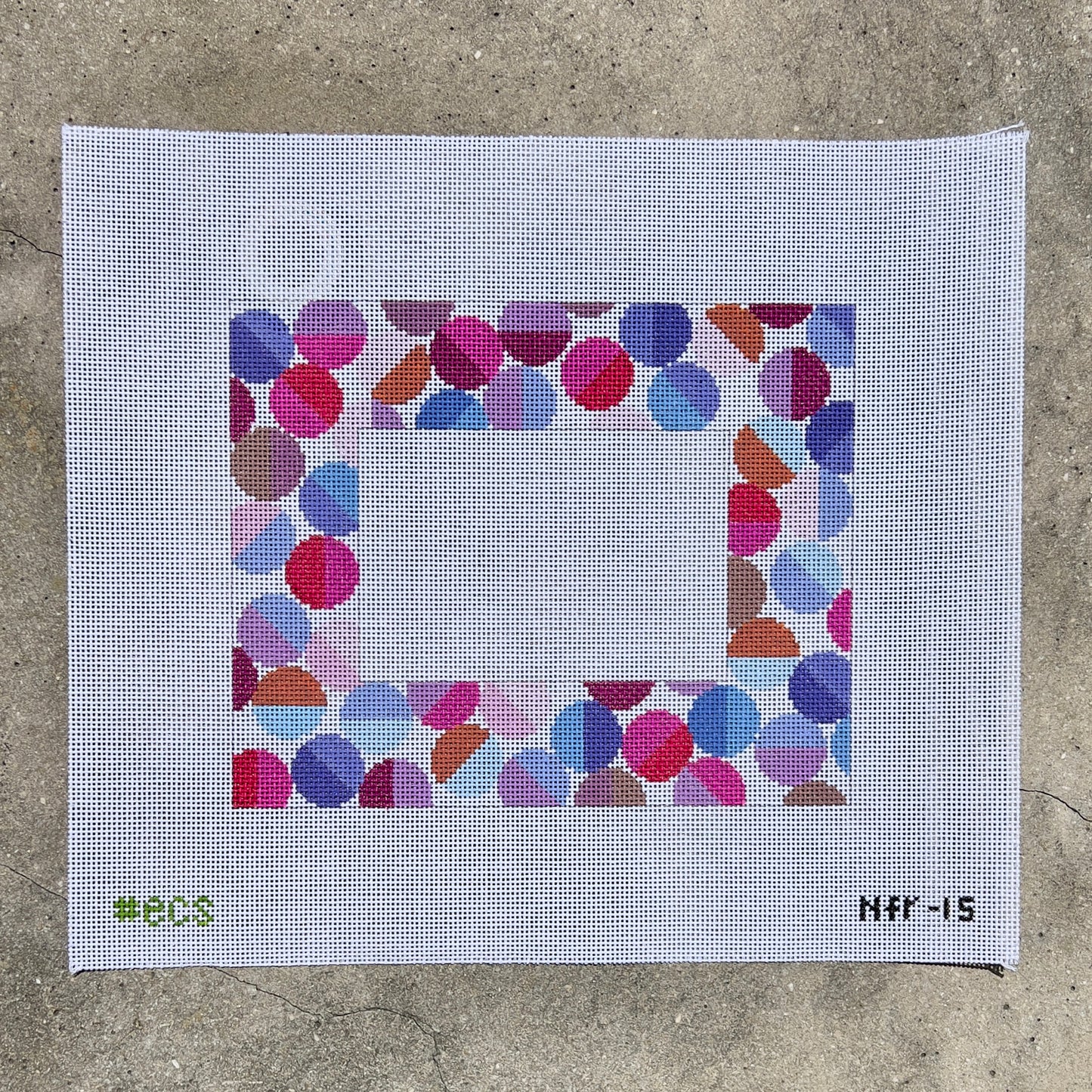 Purple Multi Colored Circles Picture Photo Frame