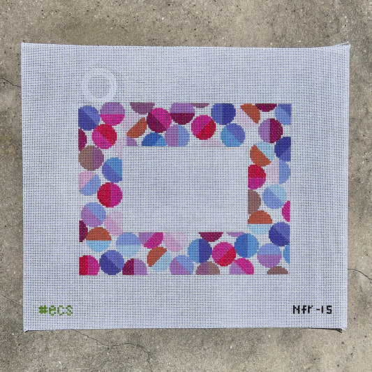Purple Multi Colored Circles Picture Photo Frame