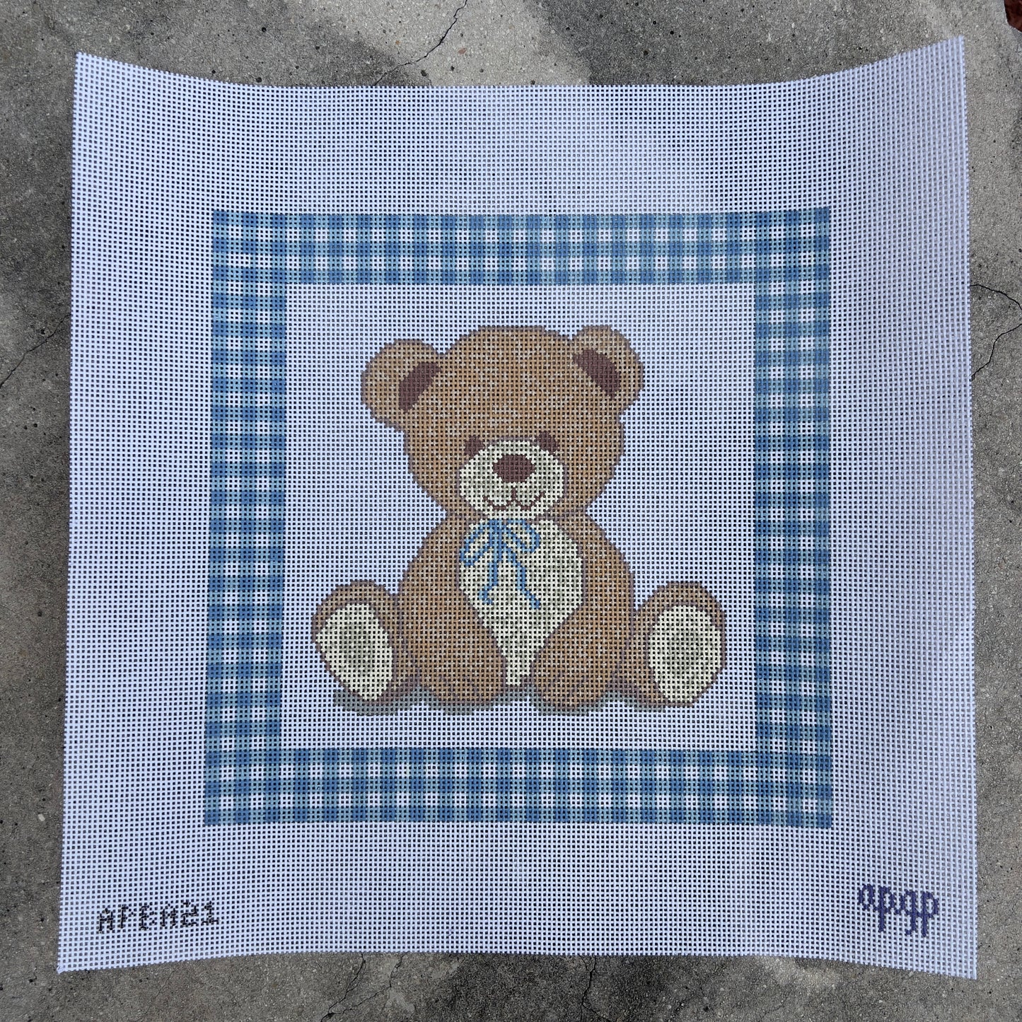 Blue Gingham Teddy Bear