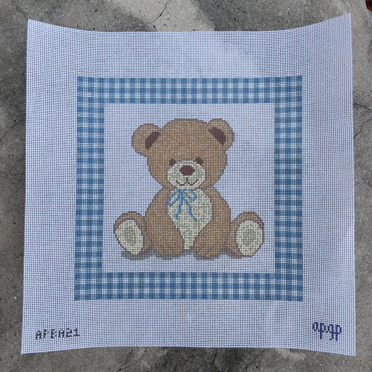 Blue Gingham Teddy Bear