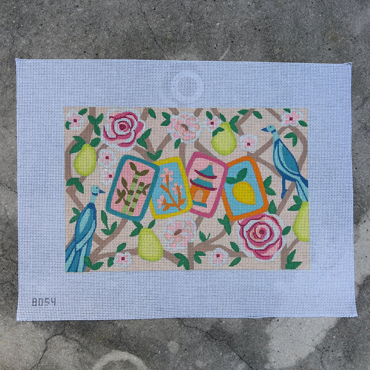Floral Mahjong Tiles