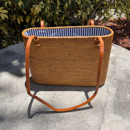 Medium Rattan Tote Bag