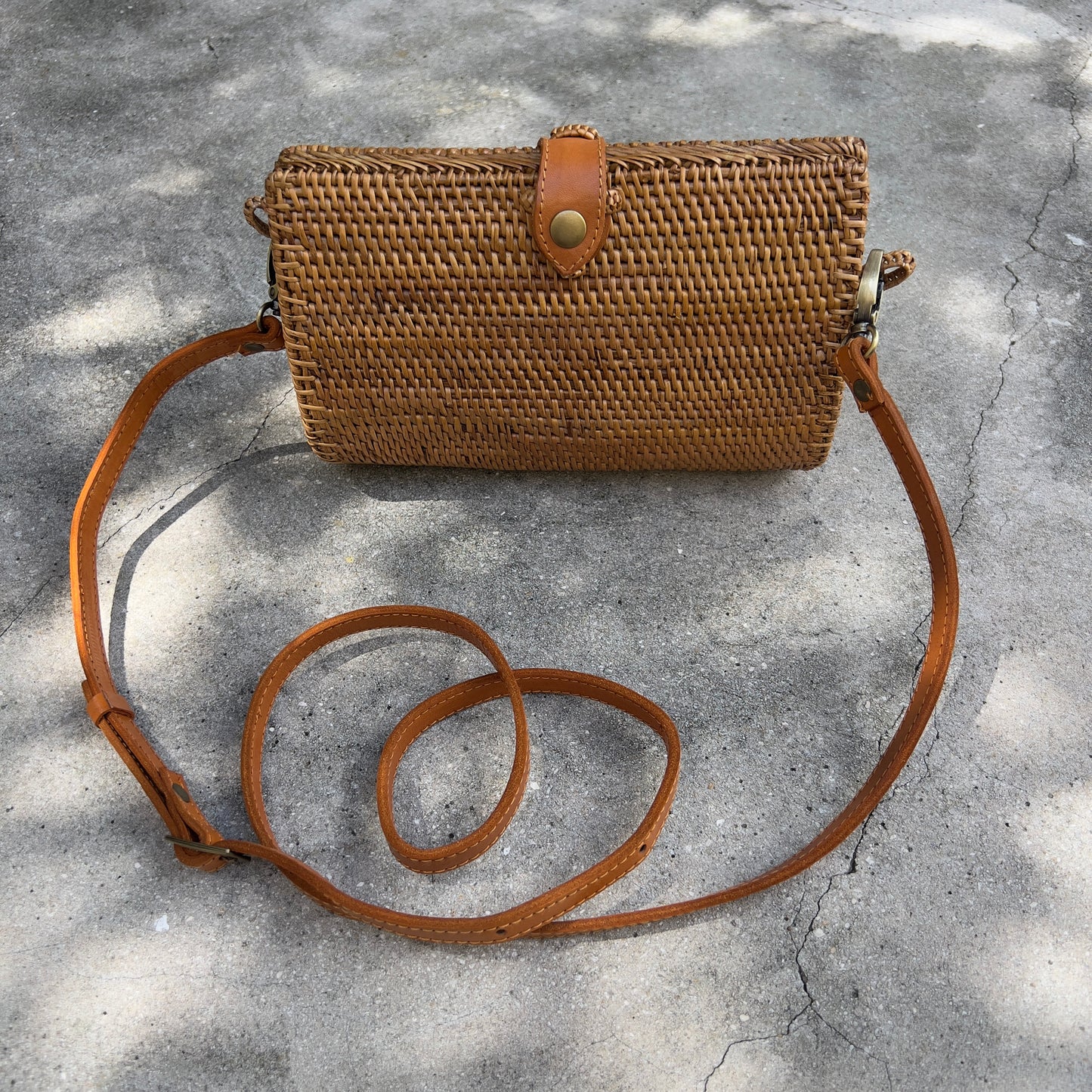 Rattan Envelope Clutch