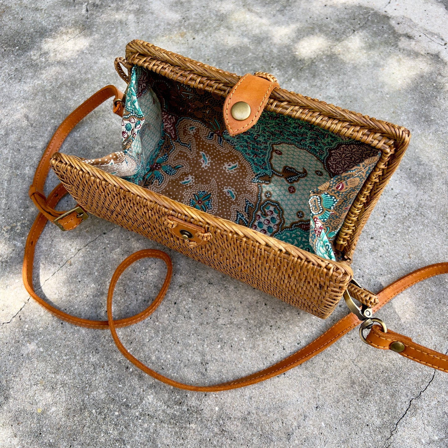 Rattan Envelope Clutch