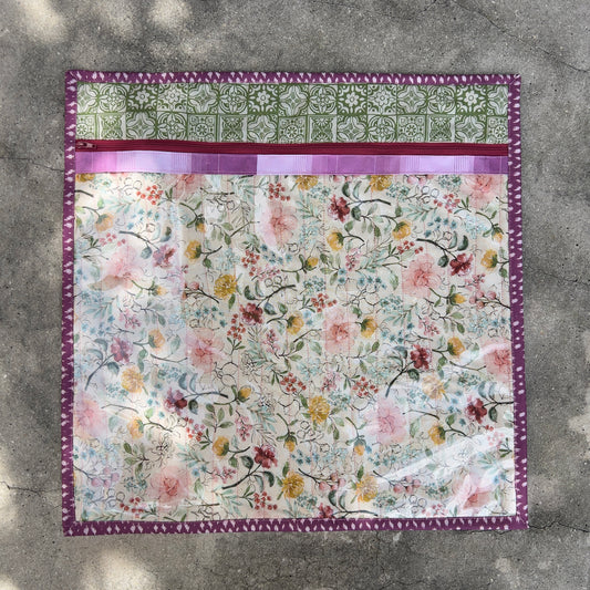 Purple Quilted Zippered Project Bag