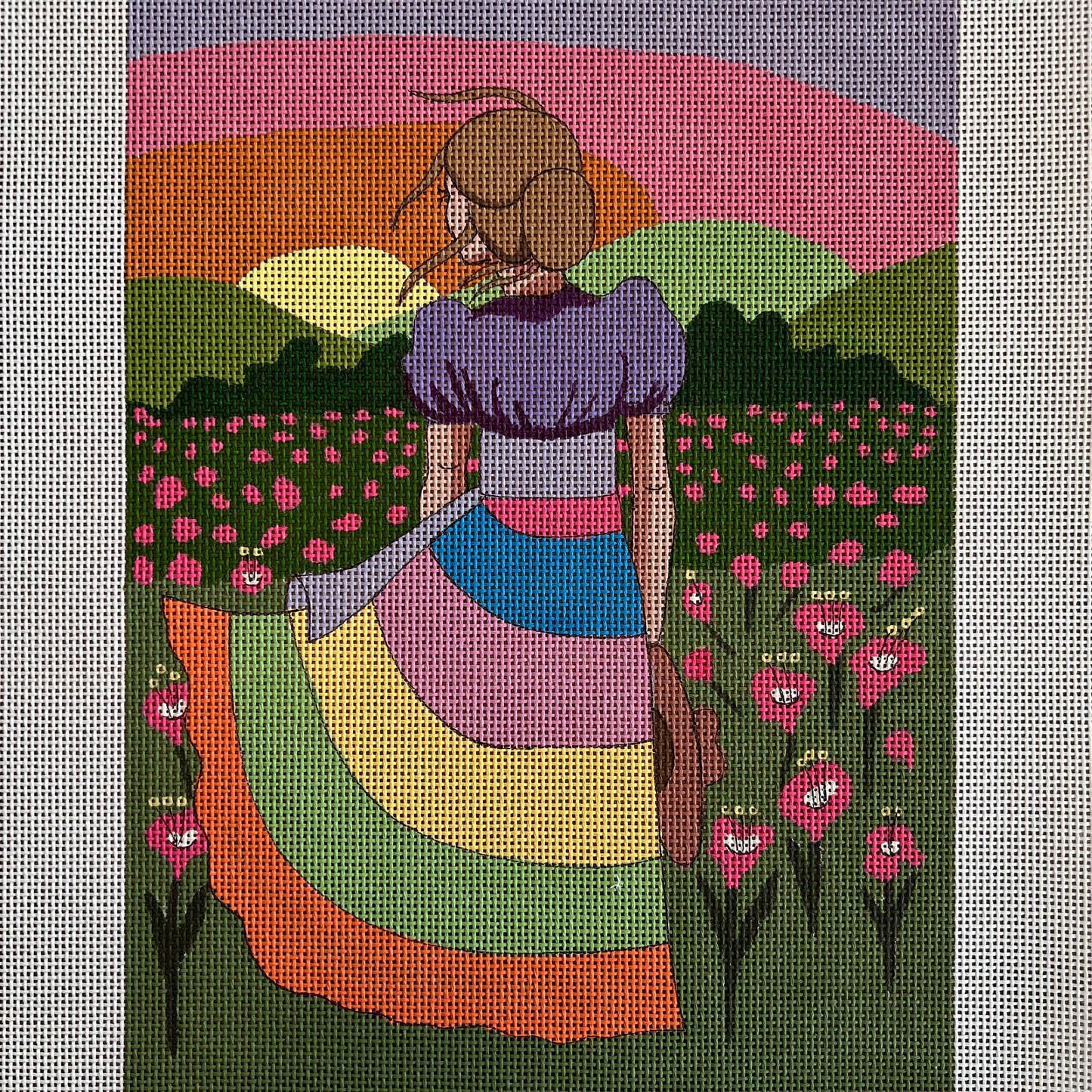 Girl in Flower Field