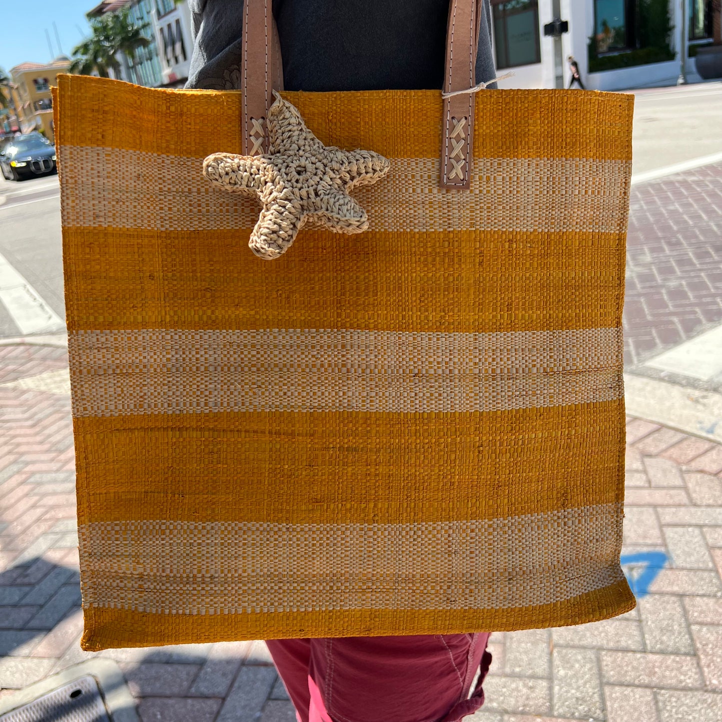 Starfish Straw Bag with Tassel