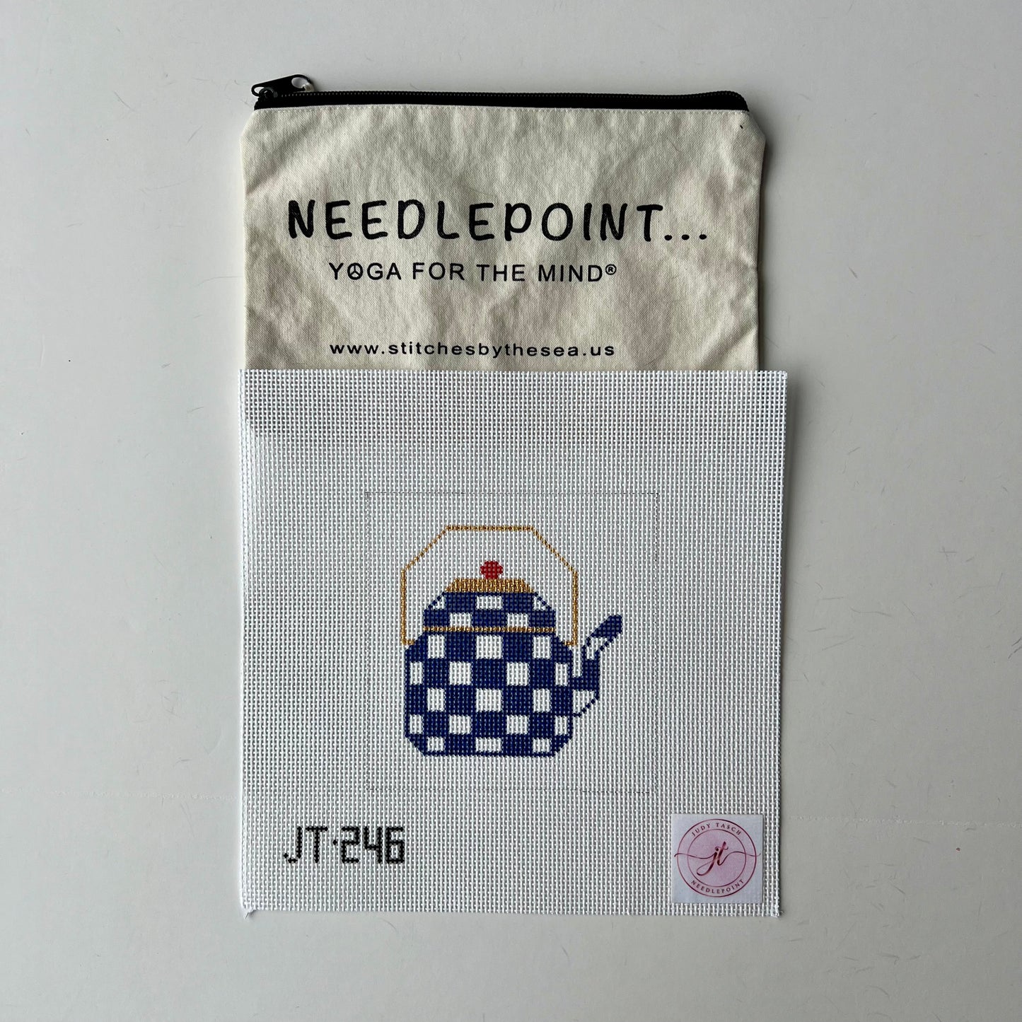 Checked Teapot Coaster