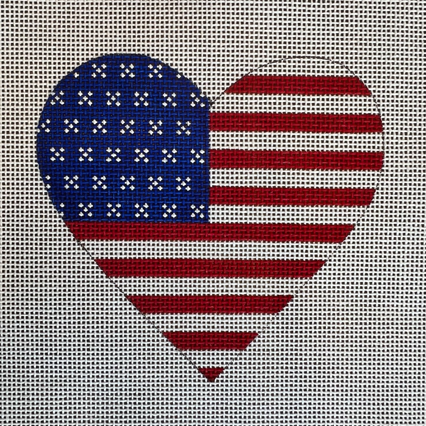 American Flag Heart Ornament