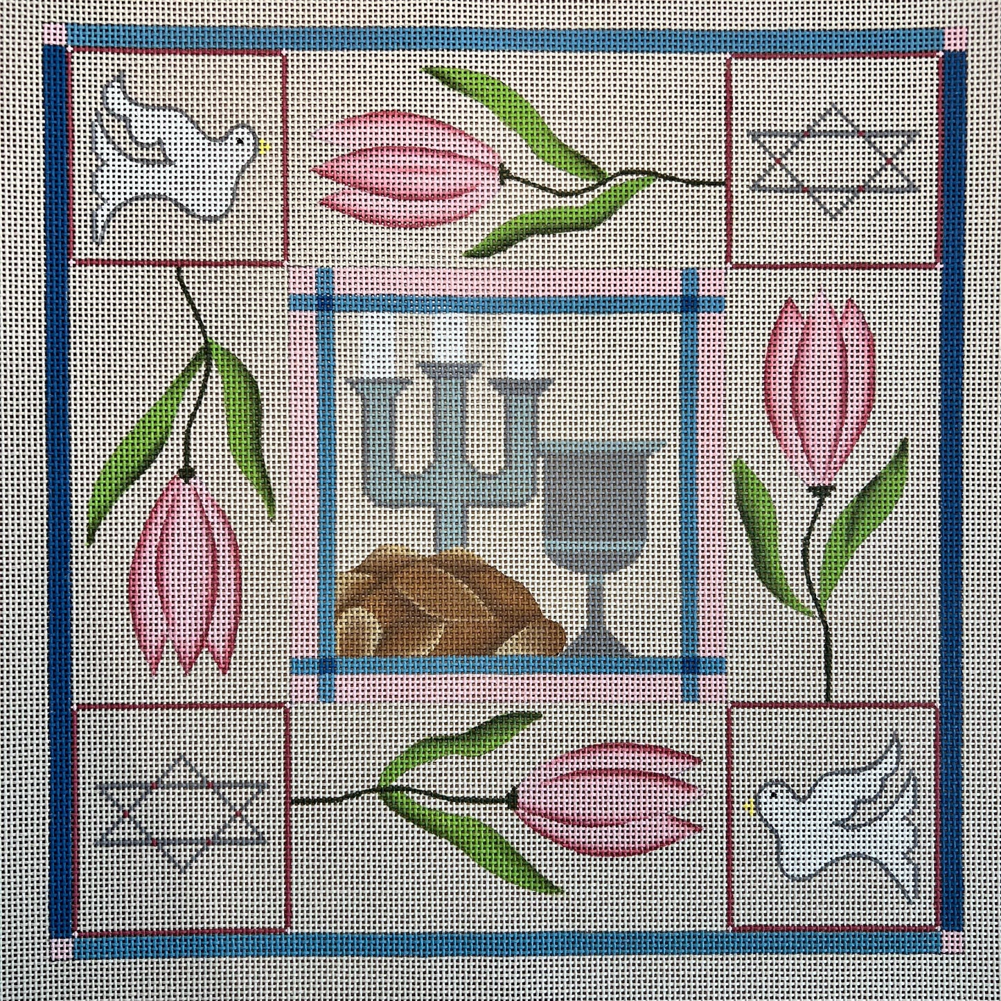 Square Tulip Challah Cover