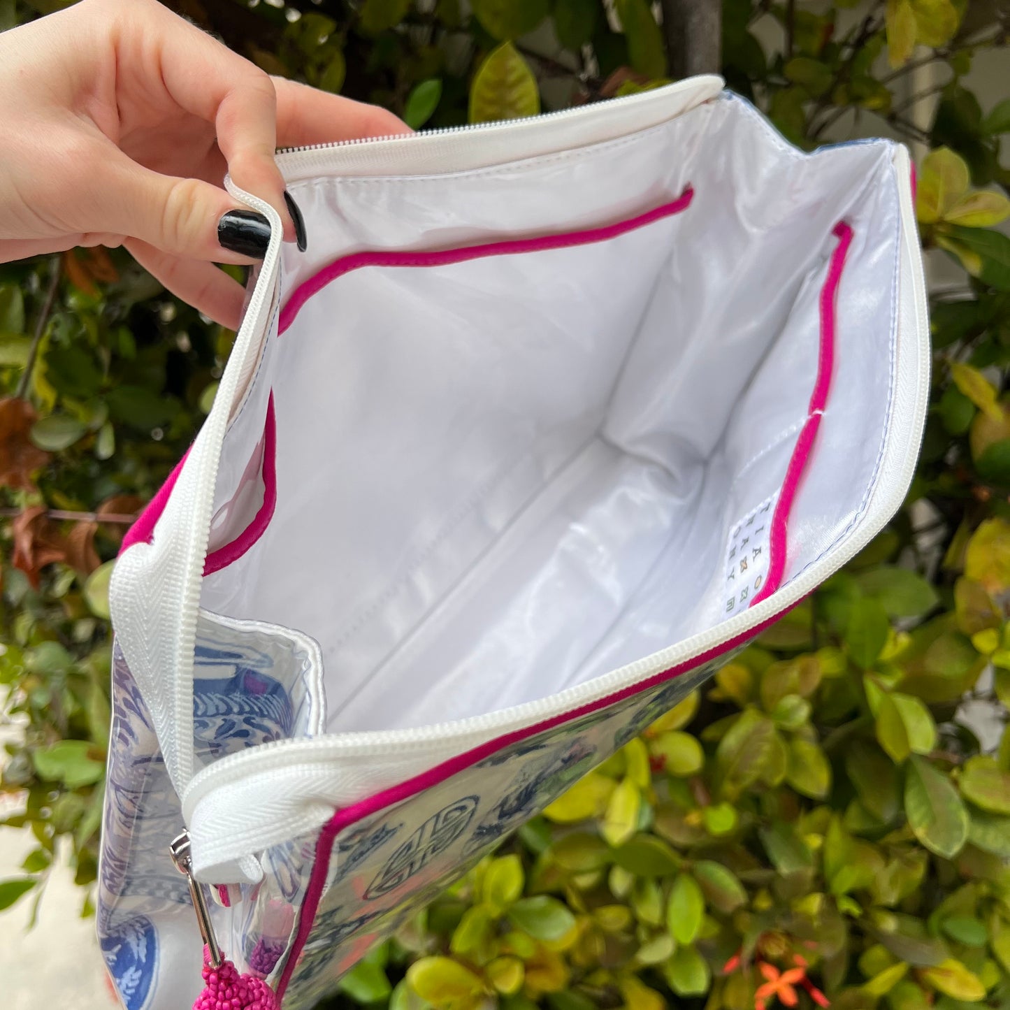 Blue Chinoiserie Stitches Project Pouch
