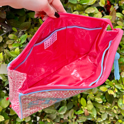 Pink Wavy Stitches Project Pouch