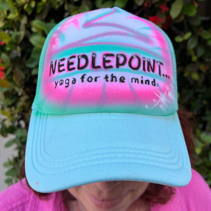 Needlepoint... Yoga For The Mind Baseball Hats