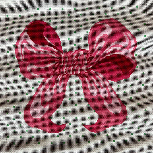 Pink Bow with Polka Dots