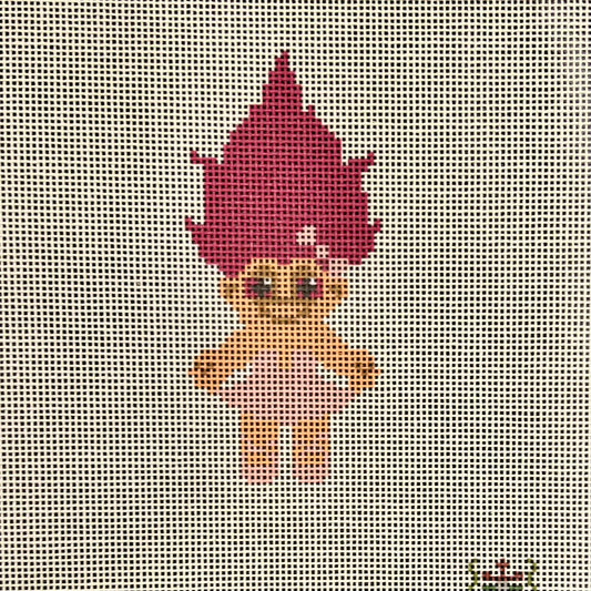 Magenta Baby Troll Doll Ornament