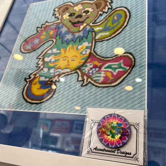 Tie Dye Dancing Bear Magnet