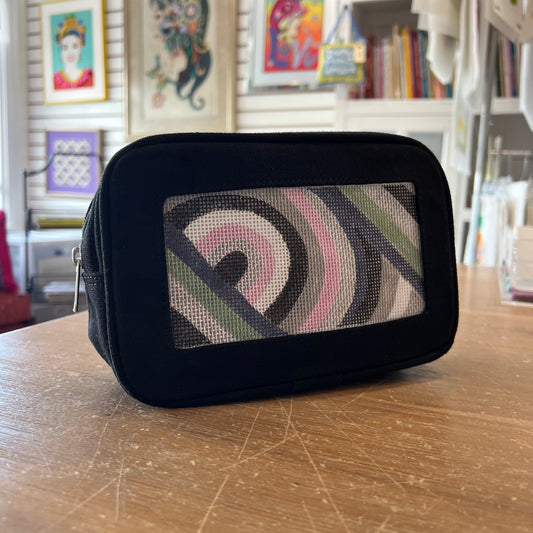 Black Self-Finishing Cosmetic Bag
