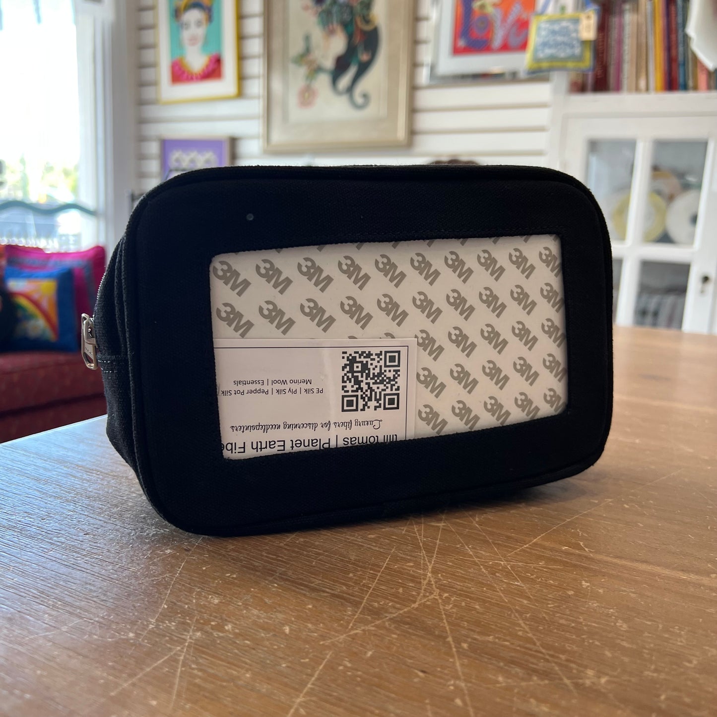 Black Self-Finishing Cosmetic Bag