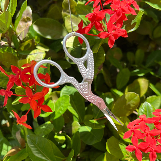 Silver and Pink Bird Scissor