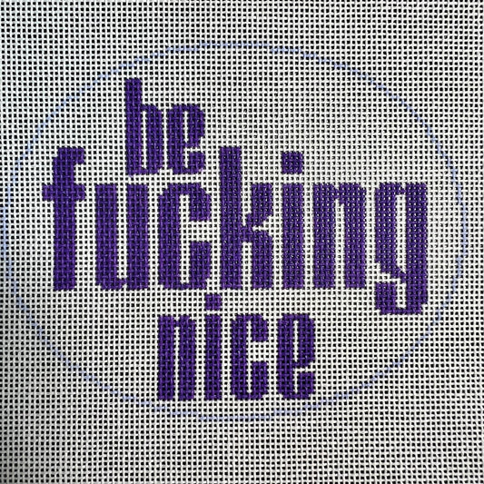 Be Fucking Nice Oval Ornament