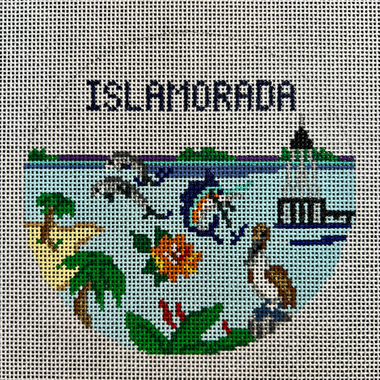 Islamorada Travel 4 ¼" Round Ornament