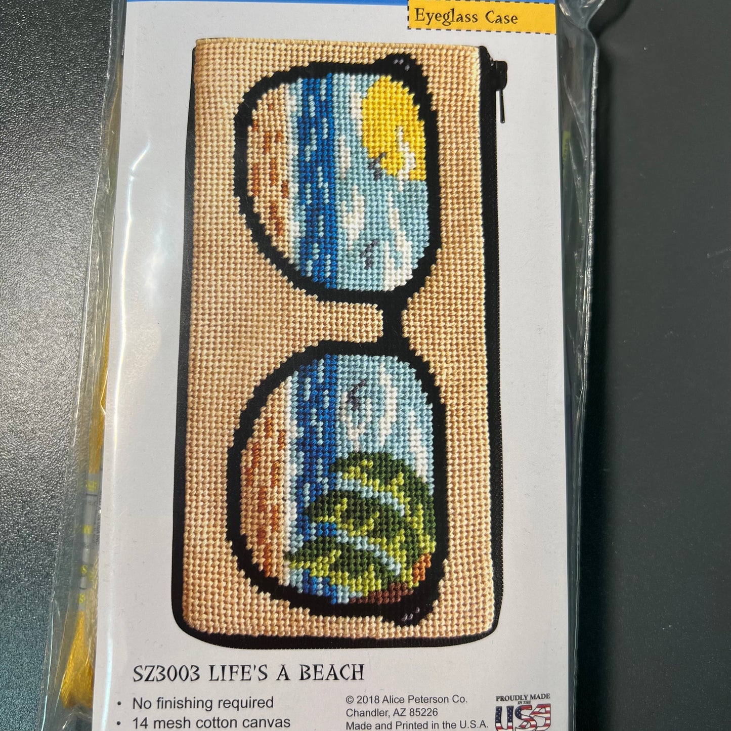 Stitch and Zip Eyeglass Case