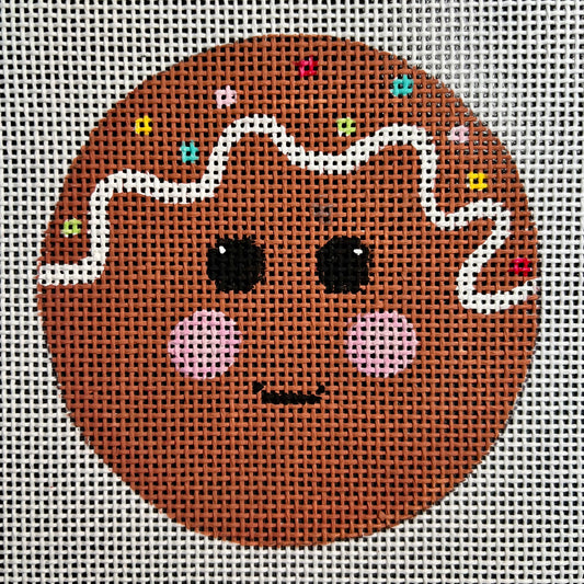 Gingerbread Man 4" Round Ornament