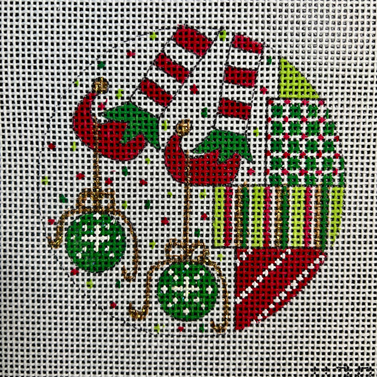 Elfin Around 4" Round Ornament