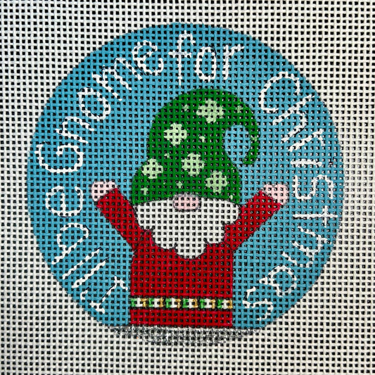 I'll be Gnome for Christmas 4" Round Ornament